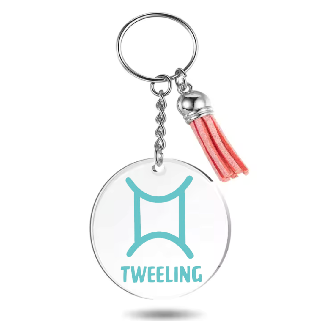 Sleutelhanger met sterrenbeeld Tweeling