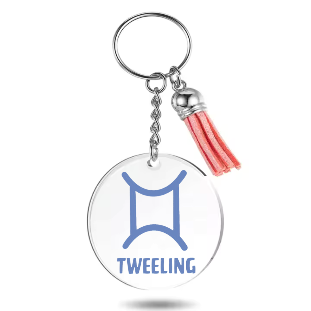 Sleutelhanger met sterrenbeeld Tweeling