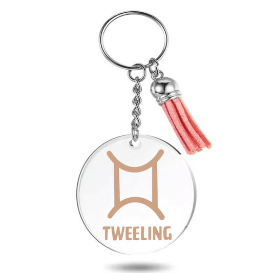 Sleutelhanger met sterrenbeeld Tweeling