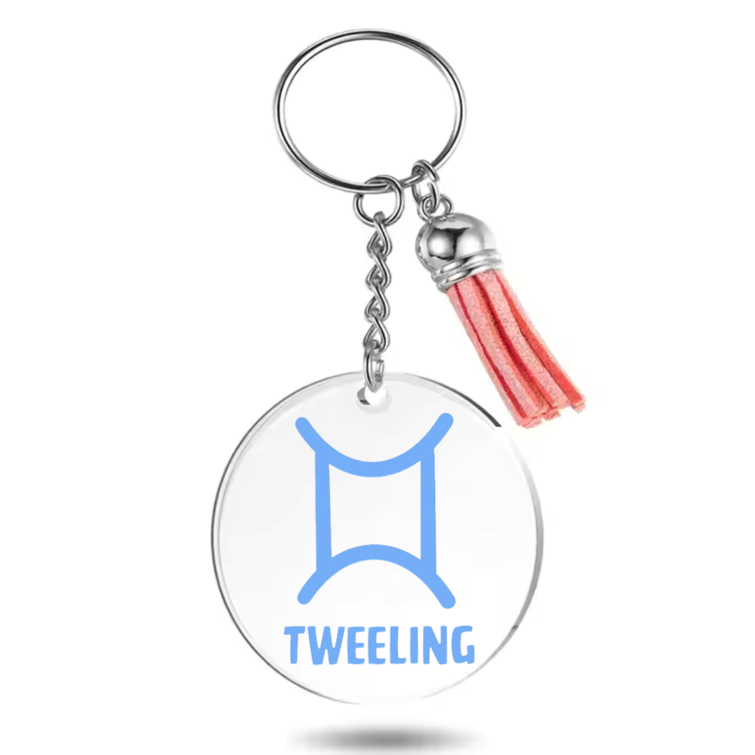 Sleutelhanger met sterrenbeeld Tweeling