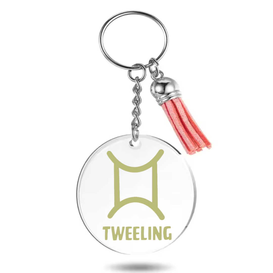 Sleutelhanger met sterrenbeeld Tweeling