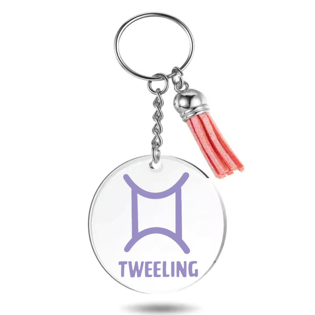 Sleutelhanger met sterrenbeeld Tweeling