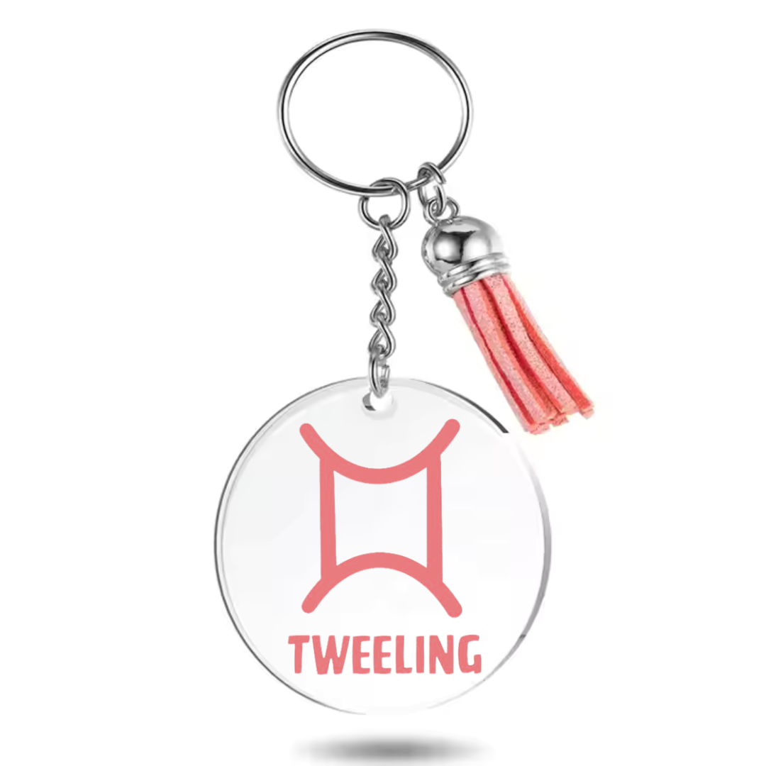 Sleutelhanger met sterrenbeeld Tweeling