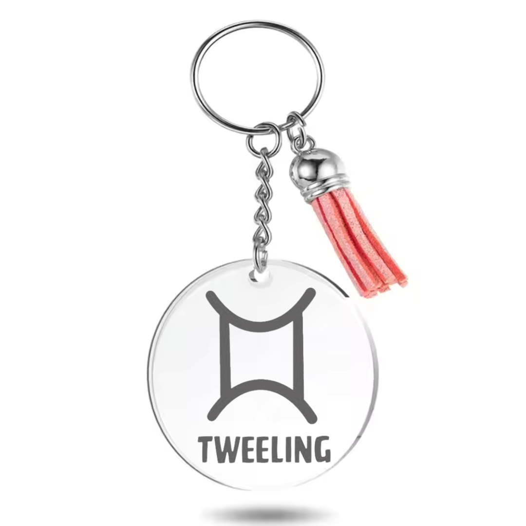 Sleutelhanger met sterrenbeeld Tweeling